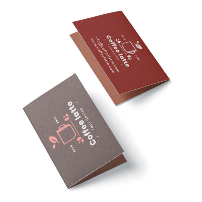 Επαγγελματικές κάρτες 9x8 με δίπλωμα