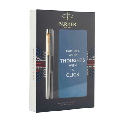 Parker Jotter Stainless Steel GT - Σετ δώρου με σημειωματάριο