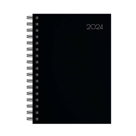 Ημερήσιο ημερολόγιο 2024 Spiral Tempus Μαύρο